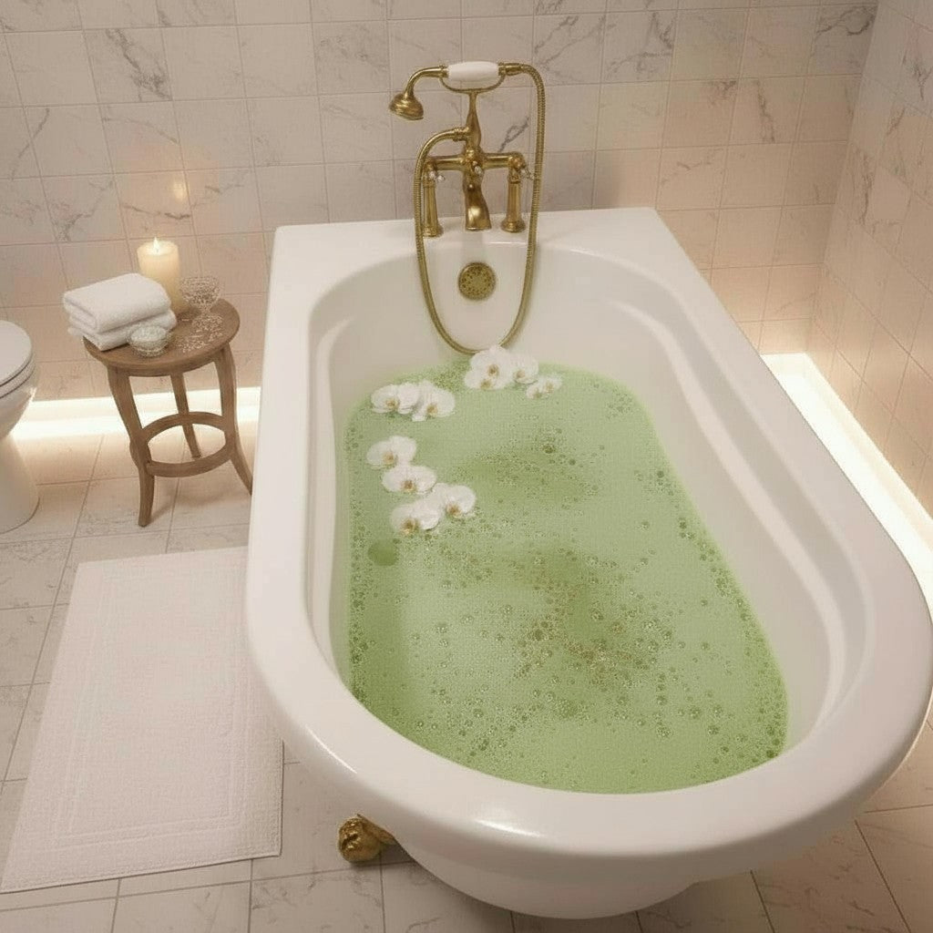 Organic Matcha Greentea Large Bath Bomb - 8oz